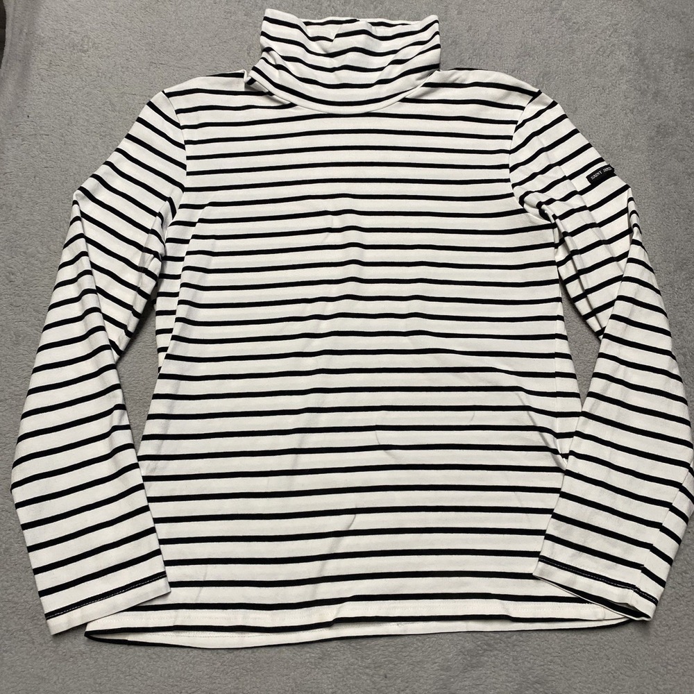 Saint James For J Crew Top Womens Small Striped Turtleneck Pullover France